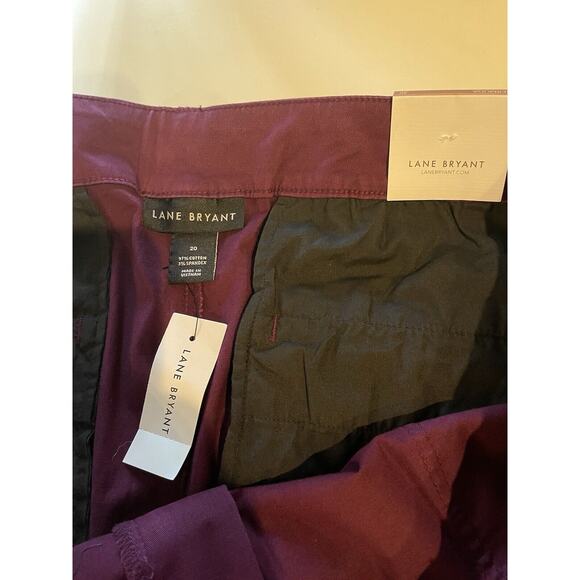 Lane Bryant Bermuda Purple Belted Shorts Pockets NWT size 20 - Picture 7 of 12